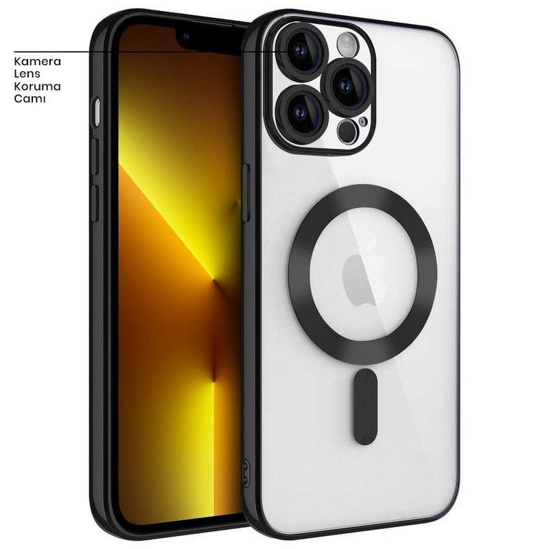 Apple iPhone 12 Pro Uyumlu Zebana Glint Silikon Gold Kılıf