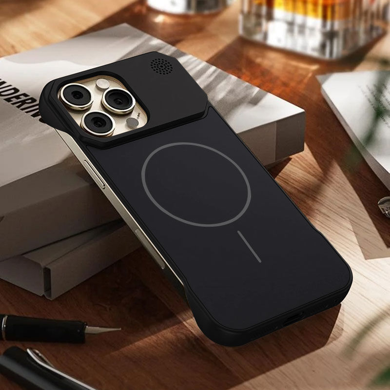 Apple iPhone 13 Pro Max Uyumlu Zebana Elite Titan Siyah Kılıf