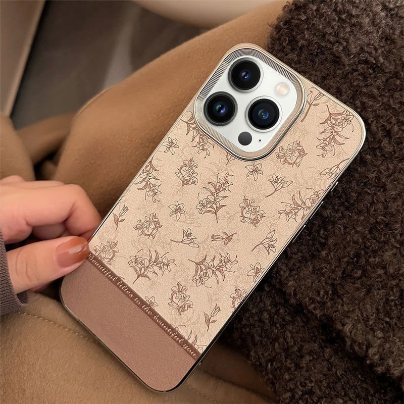 Apple iPhone 13 Pro Max Uyumlu Zebana Lily Flowers Silikon Açık
