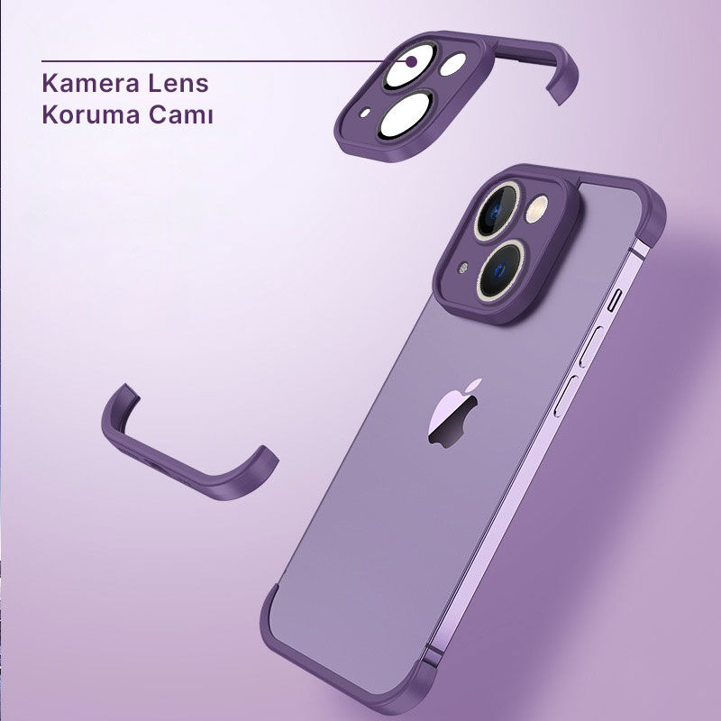 Apple iPhone 14 Plus Uyumlu Silikon Derin Mor Kılıf