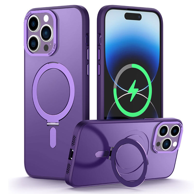 Apple iPhone 14 Pro Max Zebana First Class Standlı Silikon Siyah Kılıf