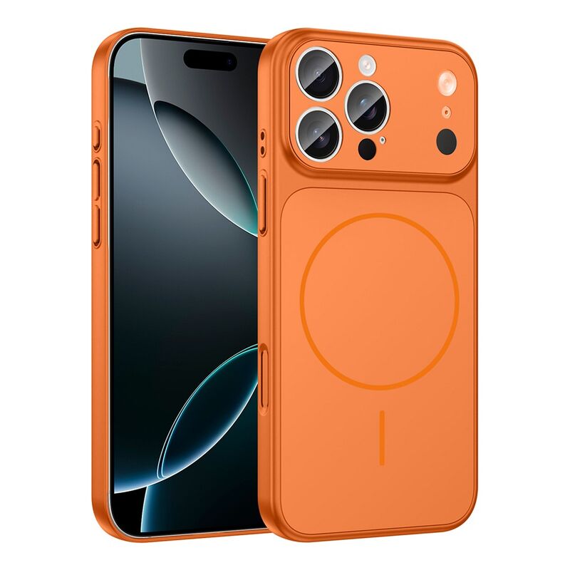 Apple iPhone 15 Pro Max Uyumlu Zebana TitanMag M-Safe Kılıf Desert