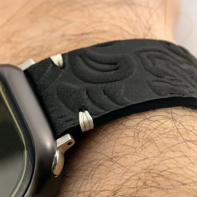 apple watch hakiki deri kabartmalı 42-44-45-49 mm saat kordonu
