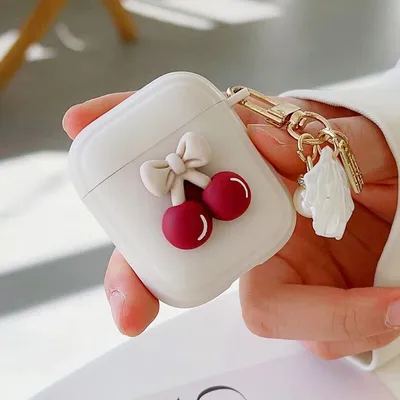 kiraz detaylı airpods 1/2 uyumlu kılıf
